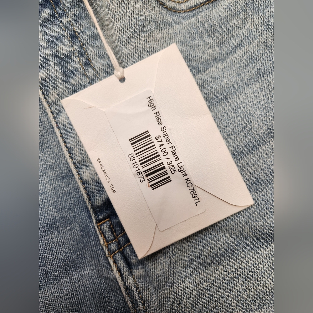 KanCan Sky Blue Wide Leg Jeans - Picture 5 of 5